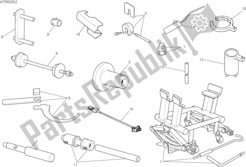 All parts for the 01b - Workshop Service Tools of the Ducati Multistrada 1200 ABS Thailand 2016